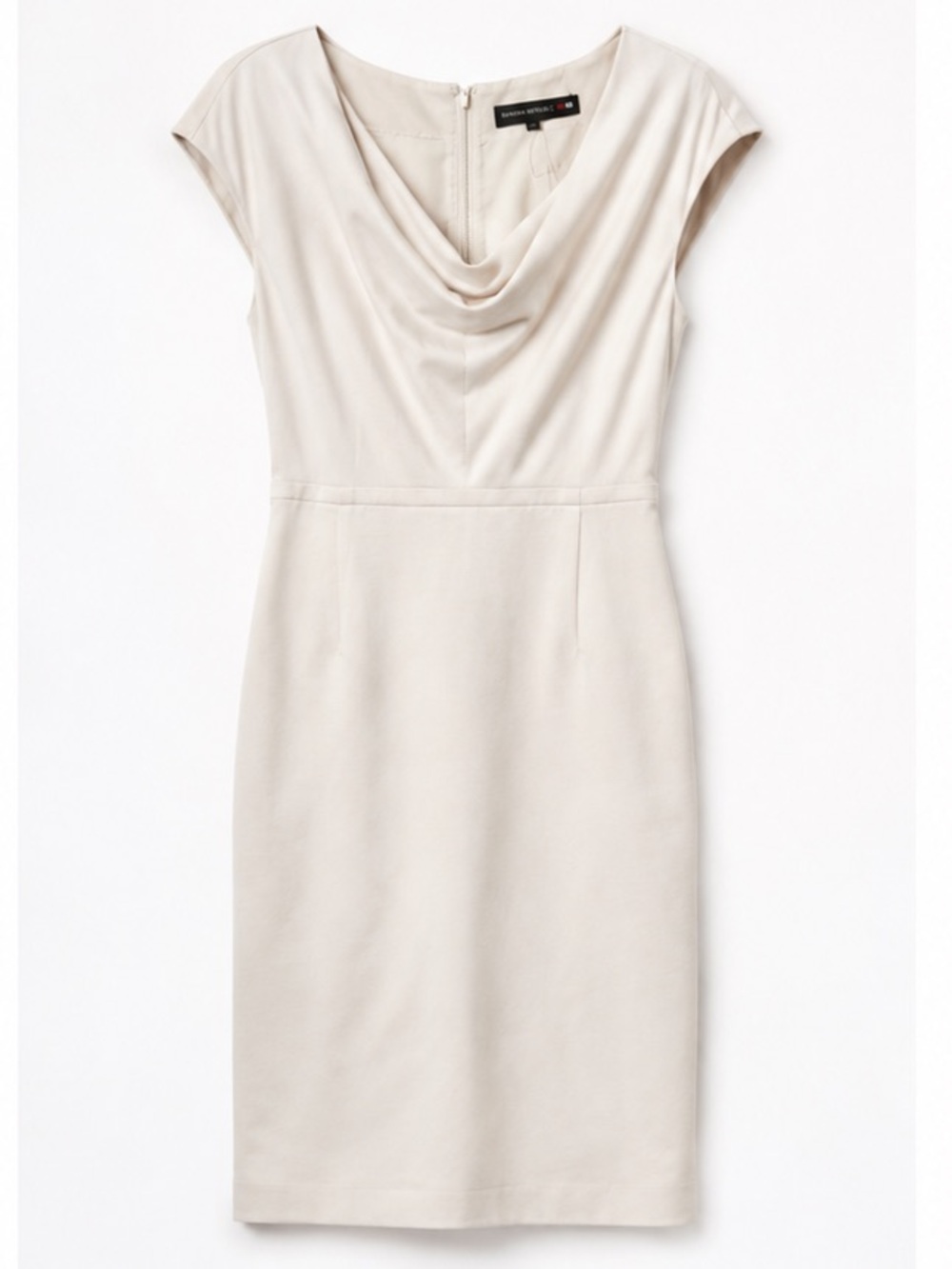 Banana Republic Ivory Cowl-Neck Sheath Dress